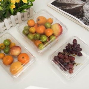 Korkea avoimuus ympäristöystävälliset kertakäyttöiset muoviset hedelmäsäiliöt